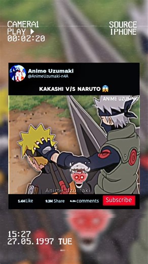 Kakashi Testing a Naruto’s power 🤯😱 #naruto #kakashi #shorts