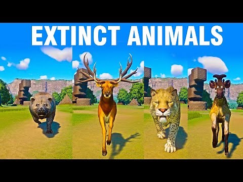 Extinct Animals Speed Race in Planet Zoo included Schomburgk's Deer, Xenokeryx Amidalae Osteothlaste