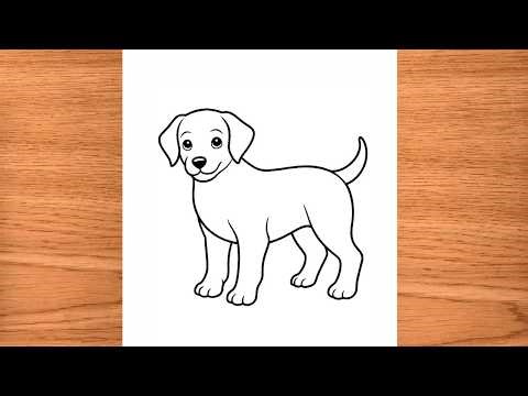 How to draw easy Dog 🐕 drawing | Easy dog drawing for kids | easy drawing step by step | Tutorial