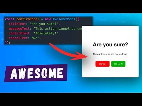 This is the PRO way to code a JavaScript Modal