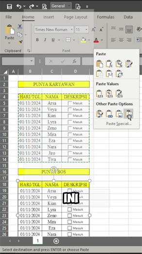 Cara membuat 2 tabel saling terhubung di Ms Excel