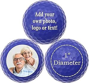 1 Dozen Color Golf Balls Upload Your Logo or Text