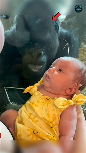 Gorilla's Heartwarming Reaction to a Human Baby ❤️🥹 | Mother's Love Has No Boundaries #shorts #tamil