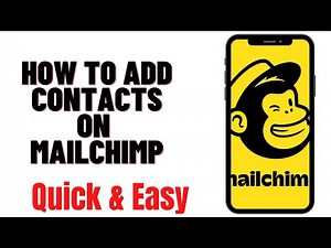 HOW TO ADD CONTACTS ON MAILCHIMP 2024