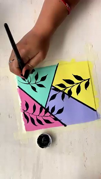 Day 6 of Boho Art | Easy boho painting With Vibrant Colours☺️😍