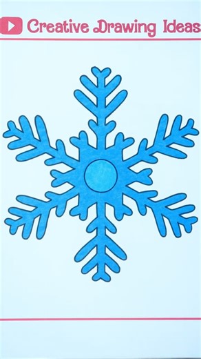 Christmas Snowflake Drawing ❄️Easy & Beautiful Winter Art