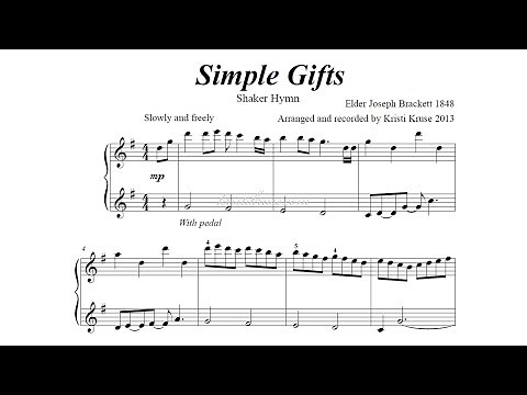 Simple Gifts 🎁 Piano Solo