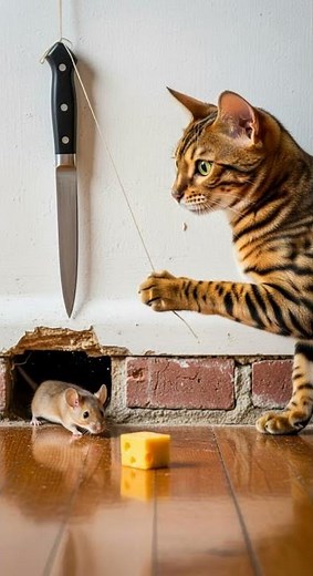 Shocking! Mouse sees cheese—can it spot the hidden trap fast #mouse #cheese #trap