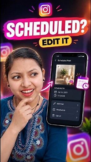 How to Edit & Reschedule Scheduled Posts on Instagram (2026) #shorts