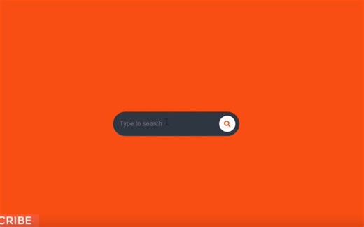 DarkCode制作很棒的CSS搜索框，仅使用HTML和CSS