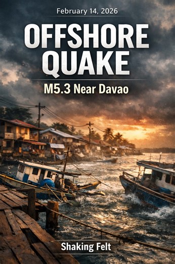 🇵🇭 M5.3 earthquake struck 128 km SE of Davao at 5:23 PM. The epicenter was offshore, but shaking was felt in parts of southeastern Mindanao. No major damage reported so far. Aftershocks are possible. Stay alert and follow official advisories. Did you feel it? Drop your location below. #Philippines #Davao #Earthquake #BreakingNews #Mindanao #Seismic | Joemar Sombero