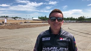 What’s Slammin’ Sammy Halbert Racing think of racing in #Laconia?! Come find out TODAY at New Hampshire Motor Speedway 👊👊 | American Flat Track