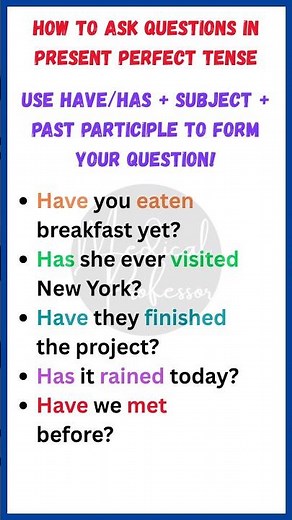 ❓ How to Ask Questions in Present Perfect Tense | English Speaking Practice