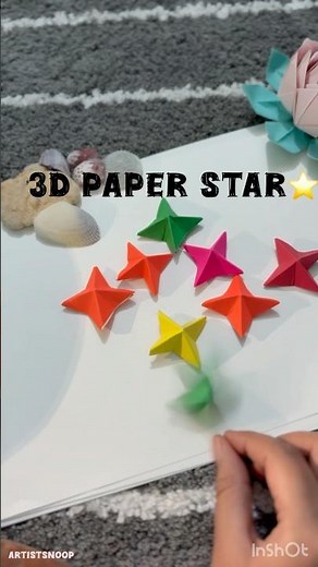 Origami star | Easy Tutorial for Beginners! #origamistar #PaperStar #OrigamiTutorial