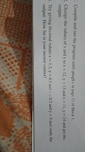 Compile and run the program unit1-prog8.c as shown on page 11 o... | Filo