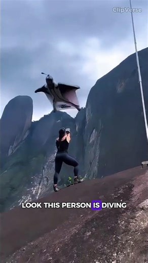 This Is The True Speed Of A Wingsuiter!! 😱💨 #shorts #trending #viral #wingsuiter #explore