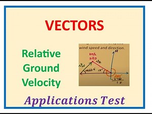 Relative airplane Ground Velocity Bearing Angle and Wind Velocity Vector Diagram Application