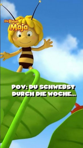 wenn man doch nur so durch den Montag schweben könnte 🐝 #BieneMaja #MayaTheBee #Schule #Montag