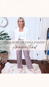 AMAZON OFFICE PANTS THAT FEEL LIKE YOGA PANTS | ✨Comment LINKS for all of the outfit links and details sent to you! ✨You can thank me later! These Amazon pants feel like yoga pants but look perfect for the office. Flat front, faux zipper and faux back pockets. Very flattering fit and as comfy as yoga pants. They comes in 4 lengths and 10 colors and fit true to size. These are the taupe color. Ways to shop… ⤵️ 1️⃣ Comment LINKS (no other words or emojis) for the links and sizing sent to your inbo