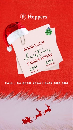 Hoppers Amritsar on Instagram: "Amritsar, gear up! This Christmas at Hoppers is going to be absolutely EPIC 🎄💥 Jingle Bell Rave – 2 PM ft. AJ Aman Santa’s Night Euphoria – 8 PM ft. DJ Aarav Grab your passes now before they’re gone! 🎟️✨ Reservation: 84 0000 2964 | 8419 000 004 #christmas #hoppers #25december #amritsar #djnight #celebrations #xmas #partydestination #reelbyitsmaxnovus #christmas2025"