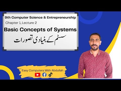 9th Class Computer Science New Book Urdu + English | Chapter 1 Lecture 2 Basic Concepts of Systems
