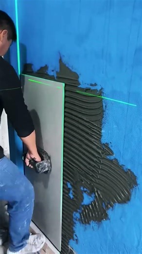Laser guided tile installation for perfectly level flooring work