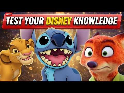 🏰 Disney Quiz Challenge! Can You Score 100%? 👑