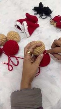 Full tutorial available #crochet #crochetforbeginners #santaclaus