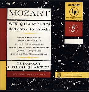 Mozart - Budapest String Quartet - Six Quartets Dedicated To Haydn