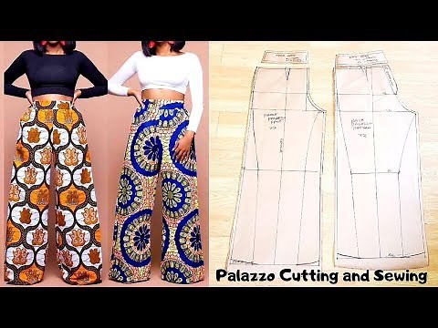 Palazzo Pant Pattern drafting, Cutting and Stitching [DETAILED] | Wide Leg Trouser|Pattern drafting