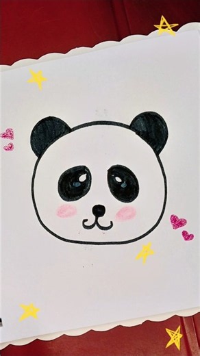 Cute panda drawing tutorial 🐼✨🎀 #easydrawing #drawingideas