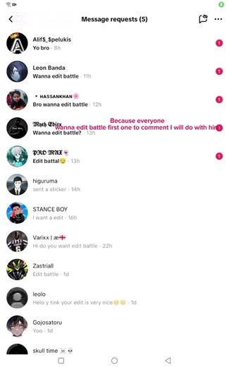 Editing Battle Ideas for Creators