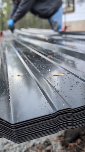 Pre drilling our new metal roofing before install. You can bet those screw lines will be laser straight once this roof is installed. #construction #construction #remodel @stinkycheetoz doing the work on this one | Luke Adamson