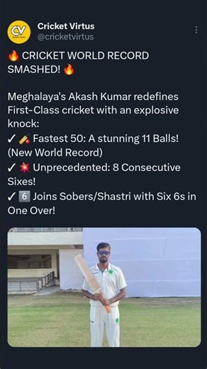 🤯 FASTEST 50 EVER? 🏏 11-Ball Cricket World Record!