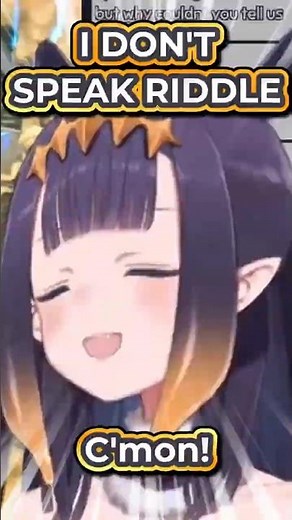 Cute Ina When The NPC Speaks in Riddle