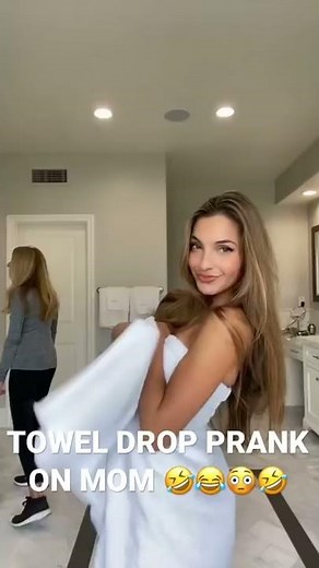 Towel Drop Prank On Mom | #Shorts