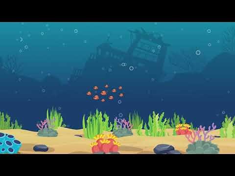 Underwater Background Cartoon , 2D Animation