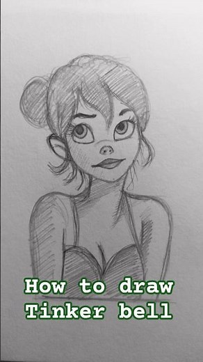 How to draw Tinker bell step by step #drawing #disney #tinkerbell #viral