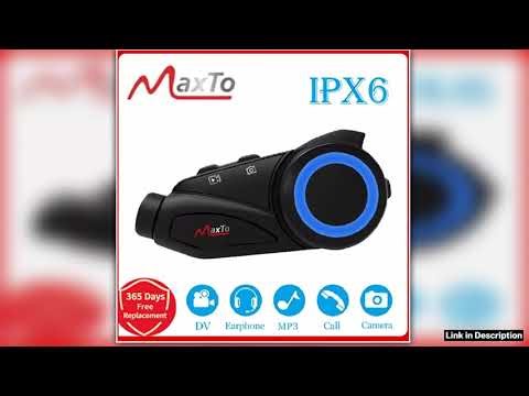 MAXTO M3 Motorcycle Helmet Bluetooth Headset Intercom 1000m WiFi 1080P Lens Video Recorder