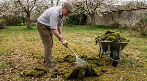 Pelouse envahie de mousse : ce geste au printemps pour tout enlever sans ruiner votre gazon