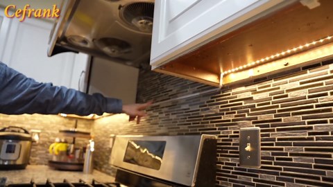 Under Cabinet Lighting, (8) Linkable 12-Inch Flexible LED Light Strips Kit, 20W 2000lm Daylight White, Durable LED Lights for Bookcases, Cabinets, Pantries, Showcase, Closet (Warm White)