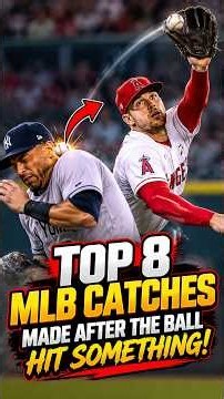 Top 8 MLB Catches Made After The Ball Hit Something! 🤯⚾ #baseball #mlb