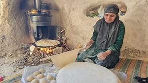 82K views · 2K reactions | Traditional Bakery Cook With Local Bread In the cave - Solo Hard Life Survive In The Mountain Cave From Old Nomadic Grandma | Nomadic Lifestyle | Facebook