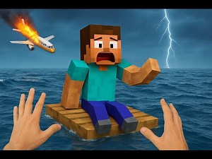 REALISTIC MINECRAFT -SURVIVING A PLANE CRASH AT SEA
