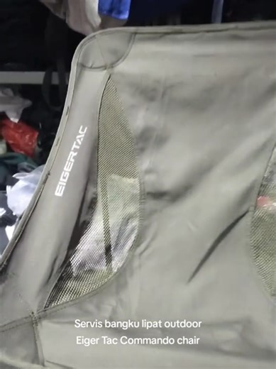 Servis bangku lipat outdoor Eiger Tac Commando chair #eiger #bengkeltas #depok