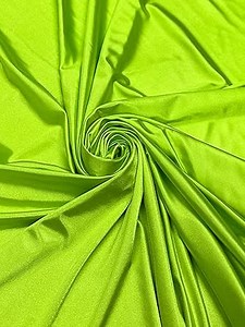 Premium Nylon Spandex Fabric - Ultra-Soft & Stretchy 4-Way Stretch Fabric by The Yard - Perfect for Costumes and Activewear and More -1 Yard - 58 Inch Width (Lime Green)