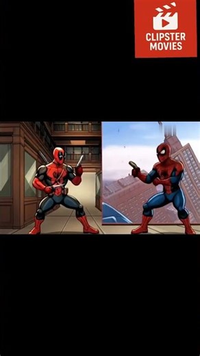 Deadpool and spider 🕷️ man fight
