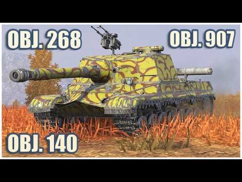 Object 268, Object 907 & Object 140 • WoT Blitz Gameplay