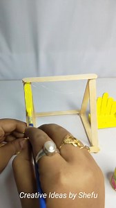 DIY how to make Jhula for Laddu Gopal using icecream stick & clay | Creative Ideas by Shefu