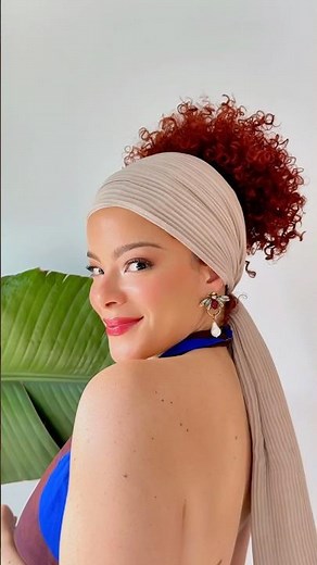 How to Turn a Head Wrap Into a Wide Headband for Curly Hair | Day 17 of 30 Styles